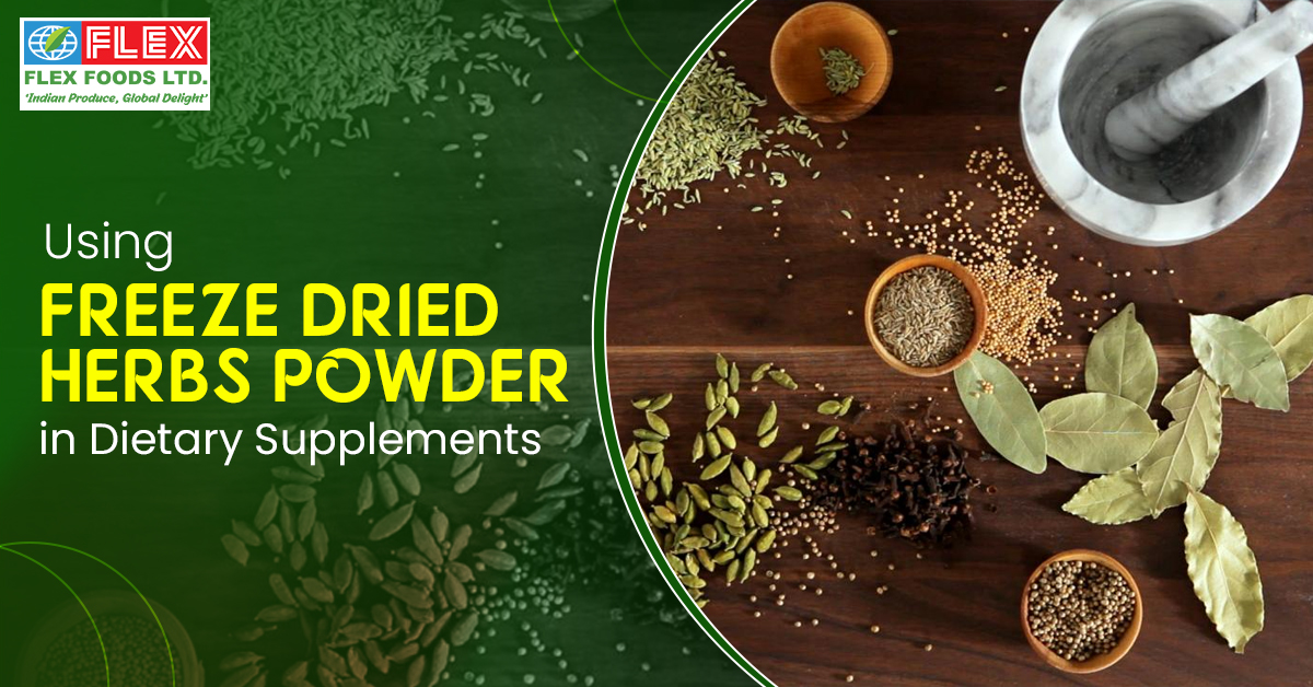 Using freeze-dried herbs powder in dietary supplements